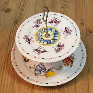 Alice and Wonderland 2 Tier Cake Stand